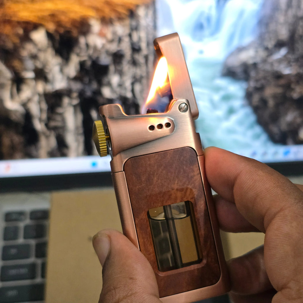 HONEST Dragon Horn Oil Lighter Transparent Fuel Tank