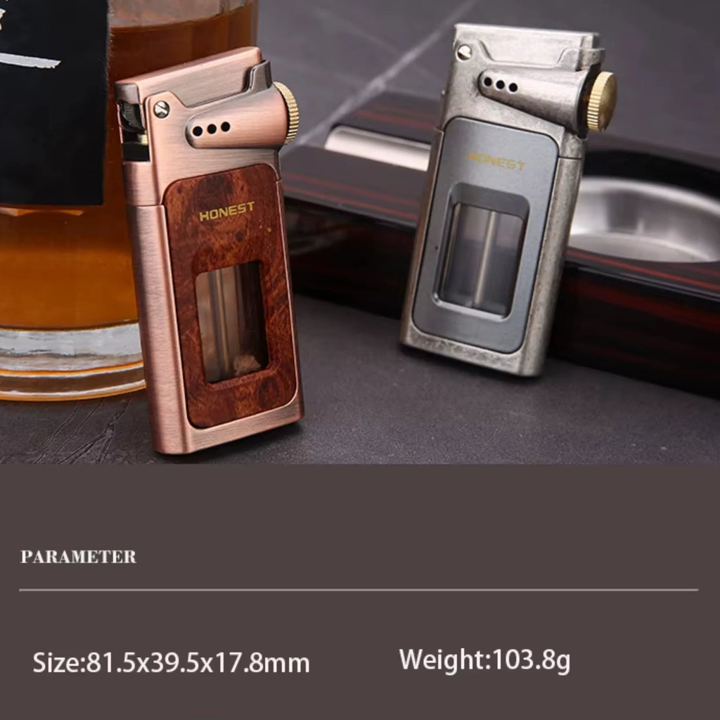 HONEST Dragon Horn Oil Lighter Transparent Fuel Tank