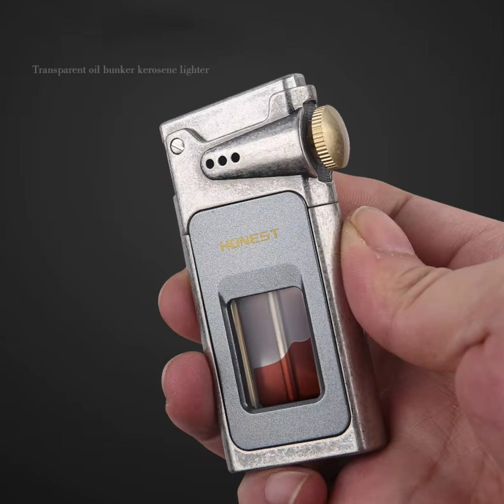 HONEST Dragon Horn Oil Lighter Transparent Fuel Tank