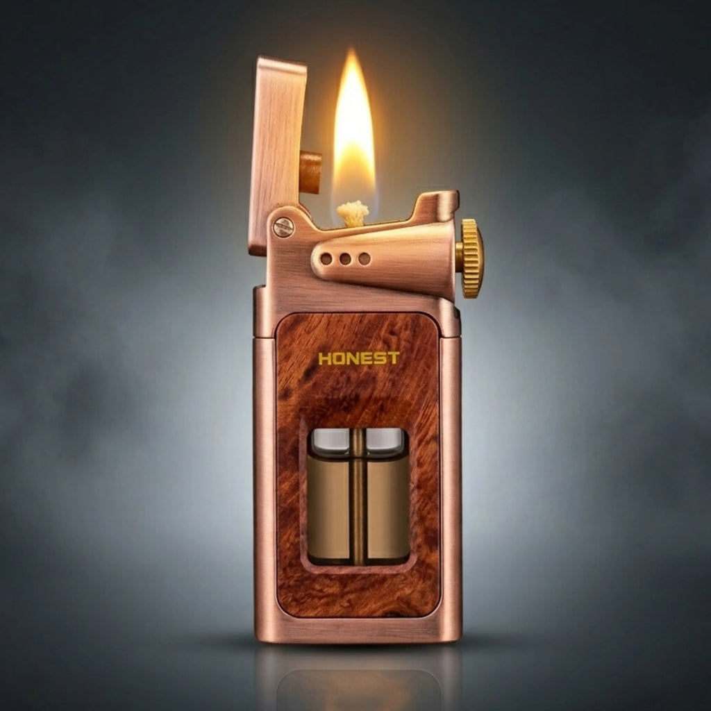 HONEST Dragon Horn Oil Lighter Transparent Fuel Tank