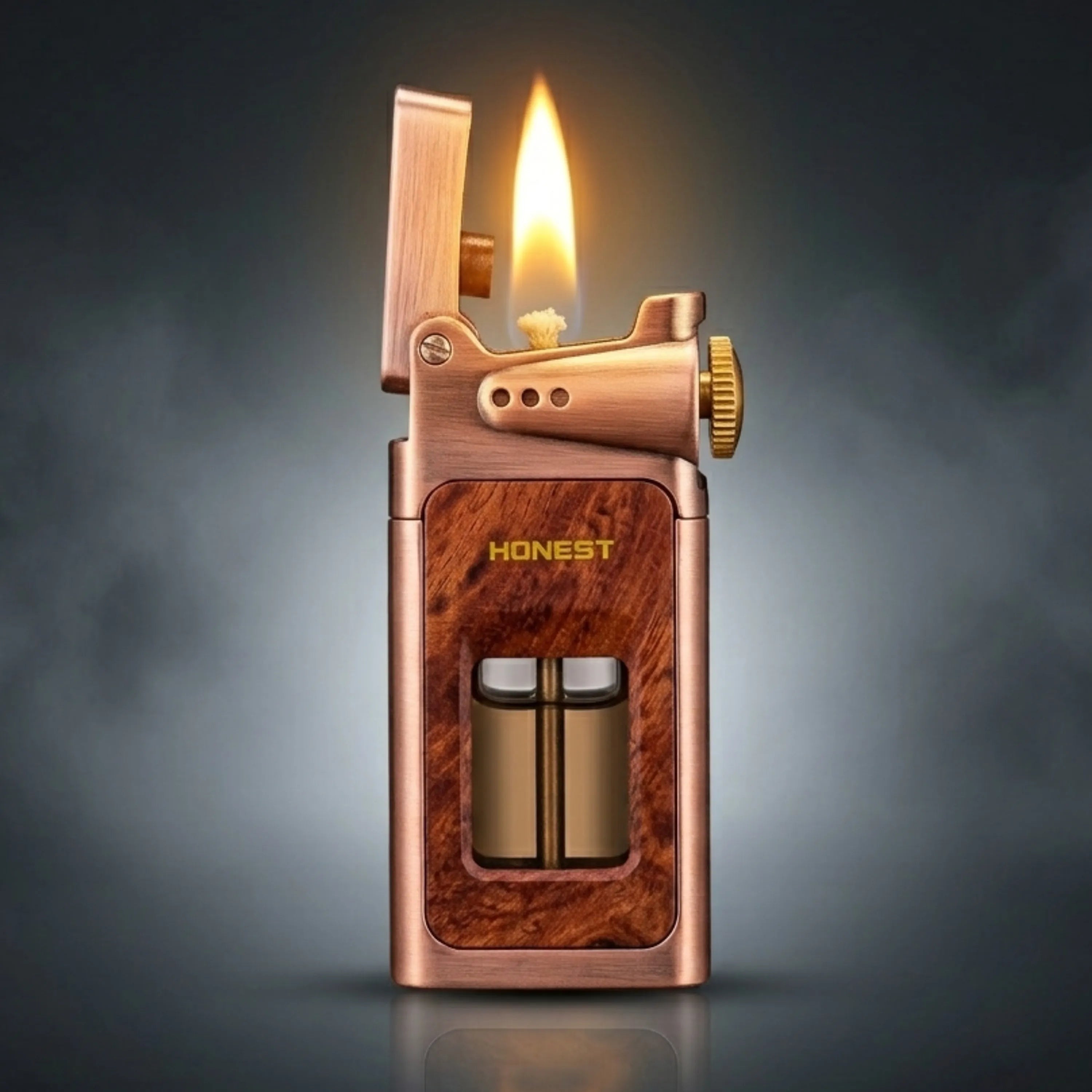 HONEST Dragon Horn Oil Lighter Transparent Fuel Tank