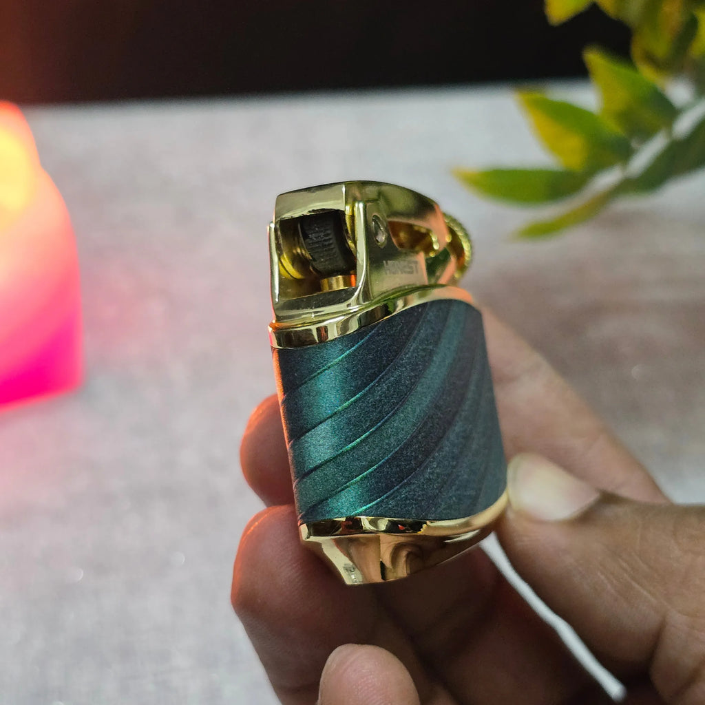 HONEST Sturgeon BCZ808-2 Premium Leather-Wrapped Kerosene Lighter