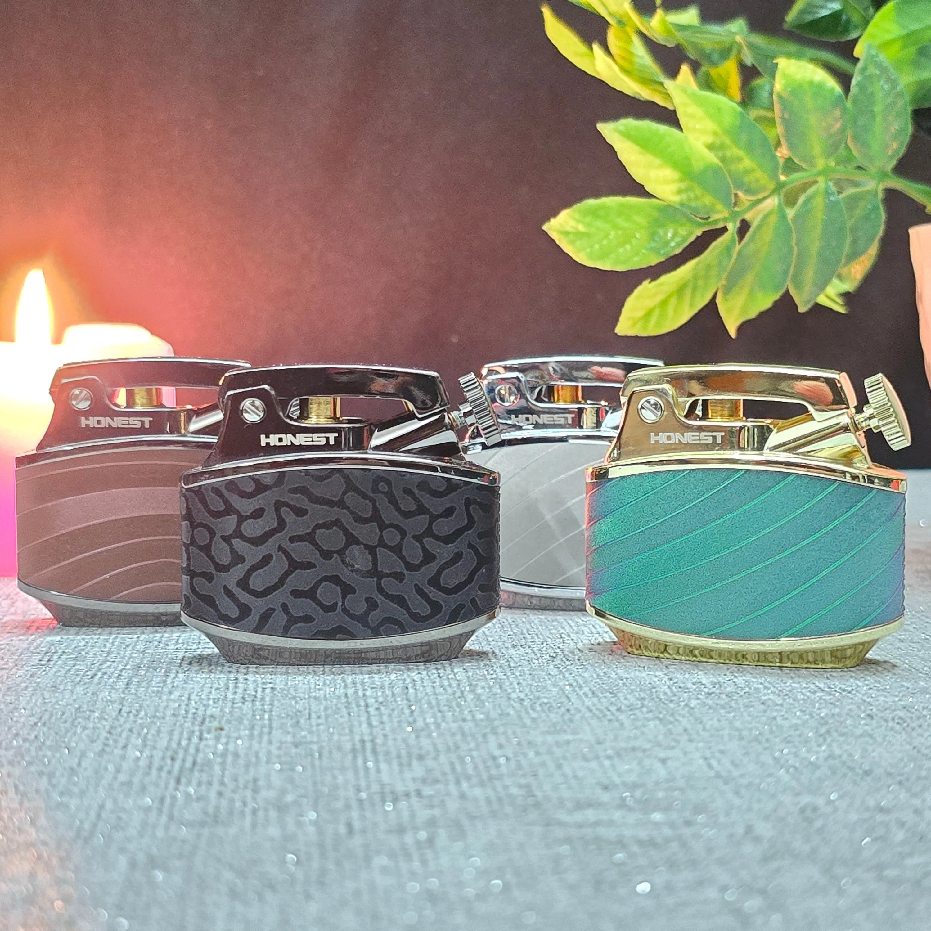 HONEST Sturgeon BCZ808-2 Premium Leather-Wrapped Kerosene Lighter