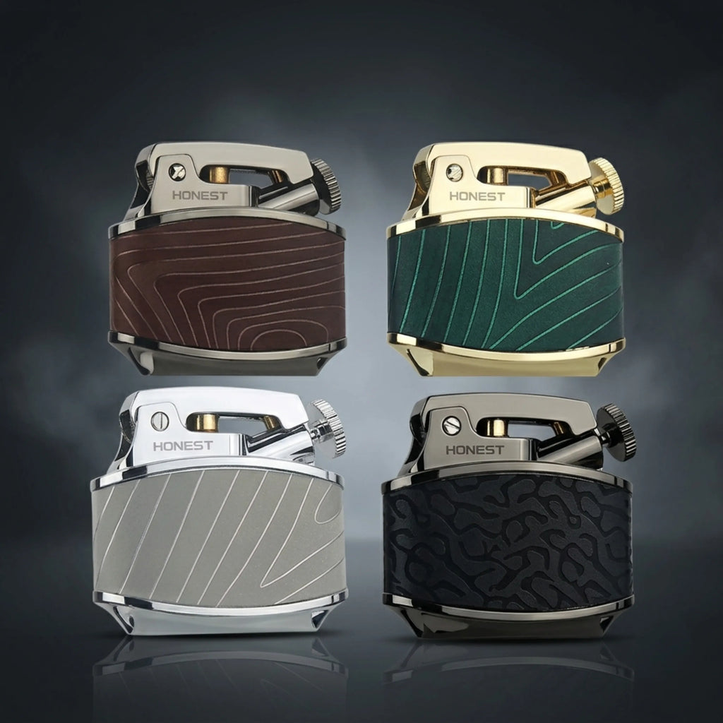 HONEST Sturgeon BCZ808-2 Premium Leather-Wrapped Kerosene Lighter