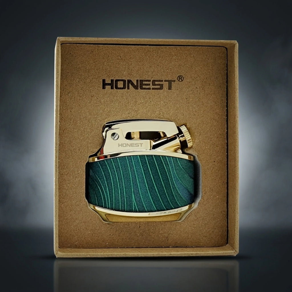 HONEST Sturgeon BCZ808-2 Premium Leather-Wrapped Kerosene Lighter