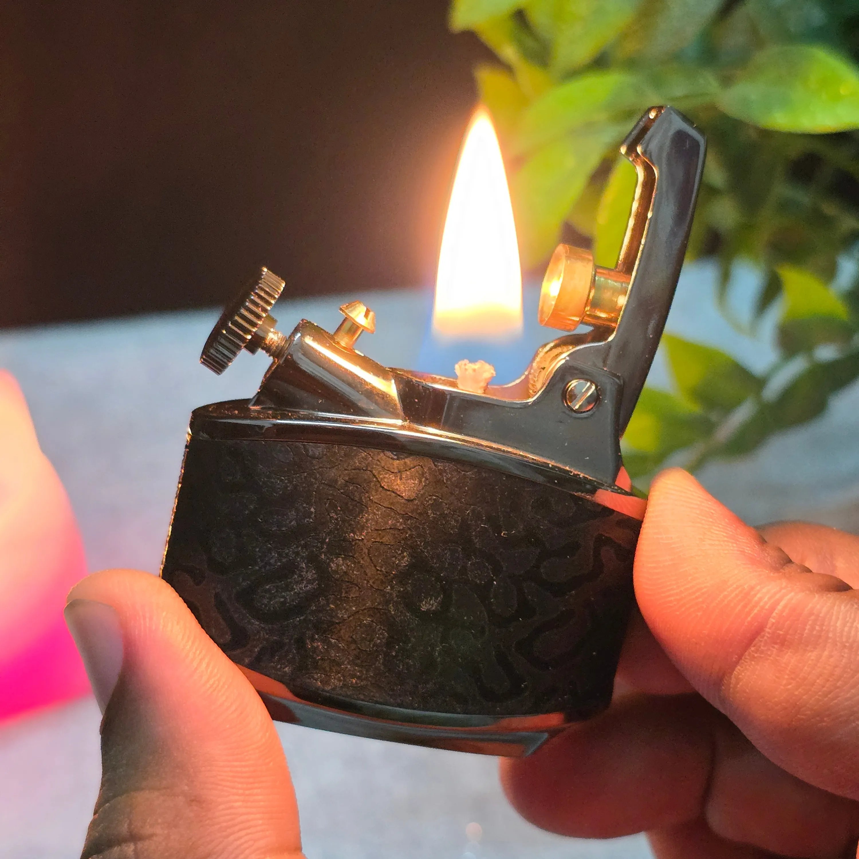 HONEST Sturgeon BCZ808-2 Premium Leather-Wrapped Kerosene Lighter