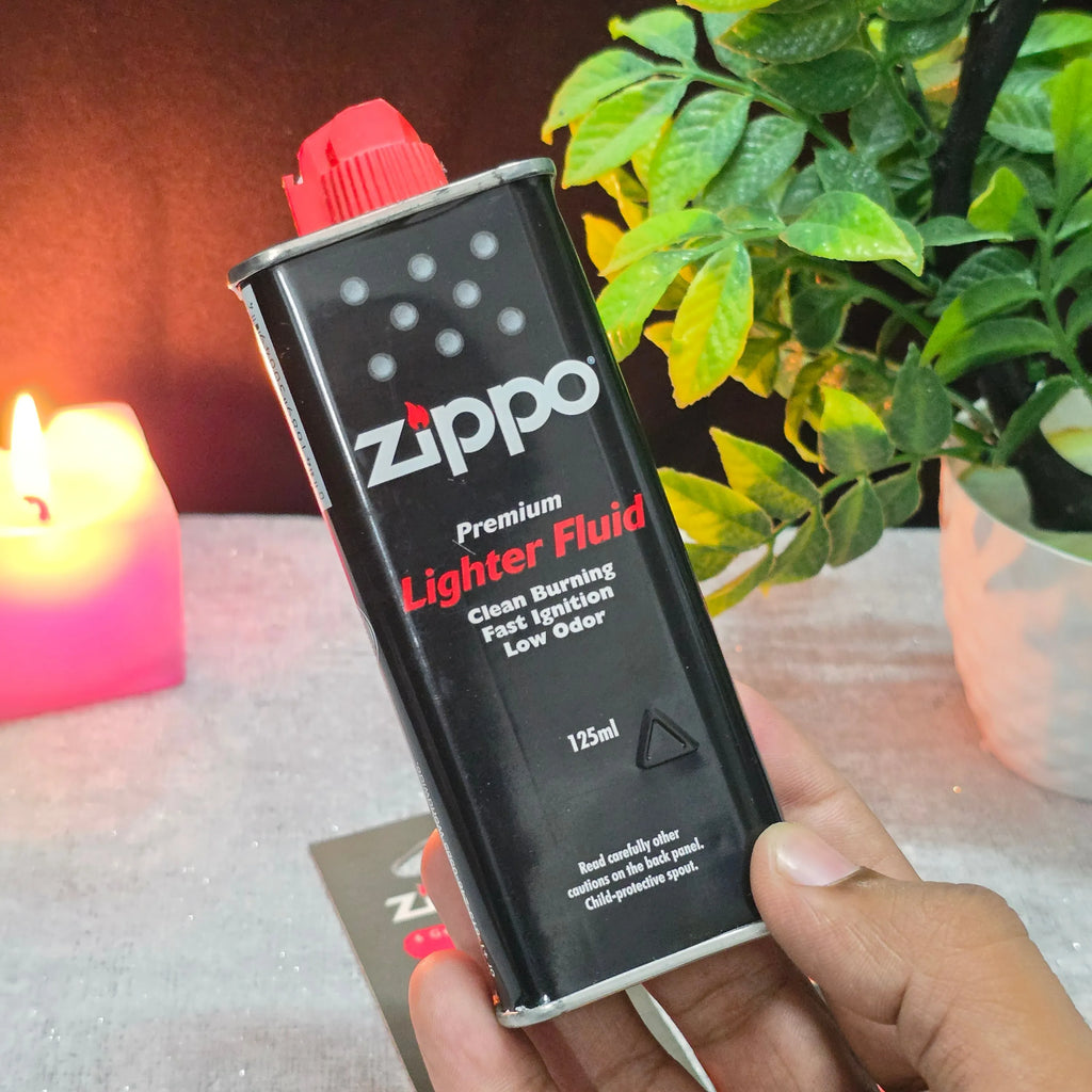 Zippo Premium Lighter Fluid Refill Kit (125ML Fuel + Flint + Wick)