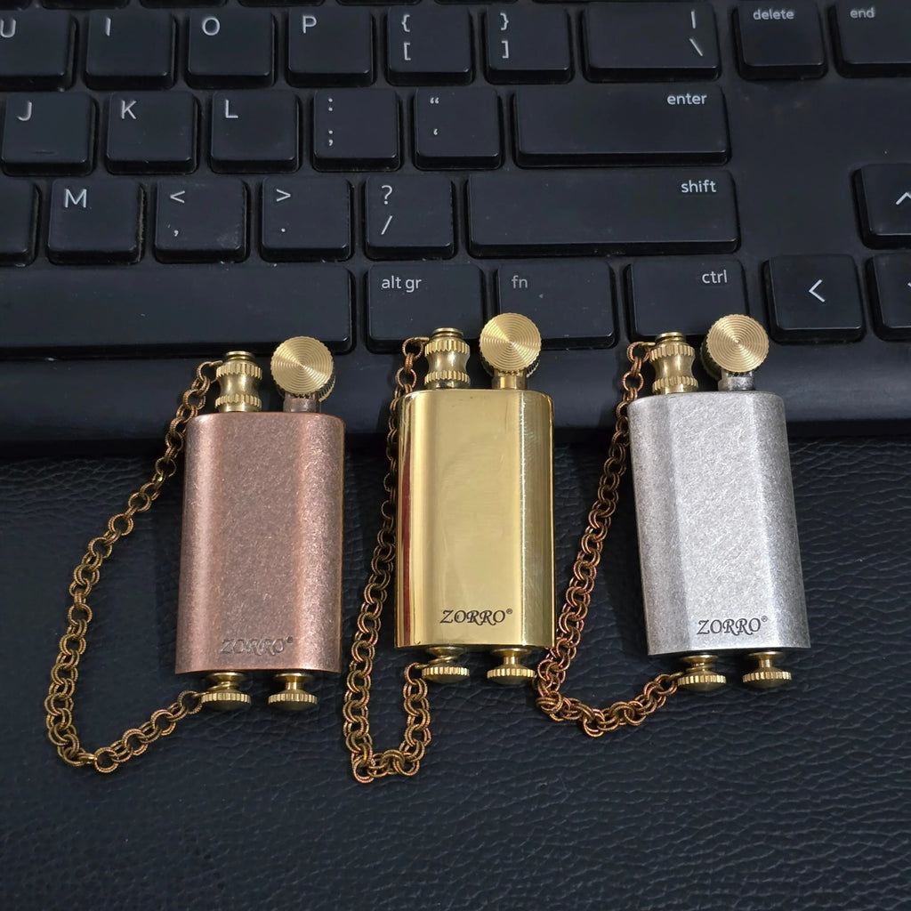Zorro Z1967 Vintage Mechanical  Retro Lighter with Chain