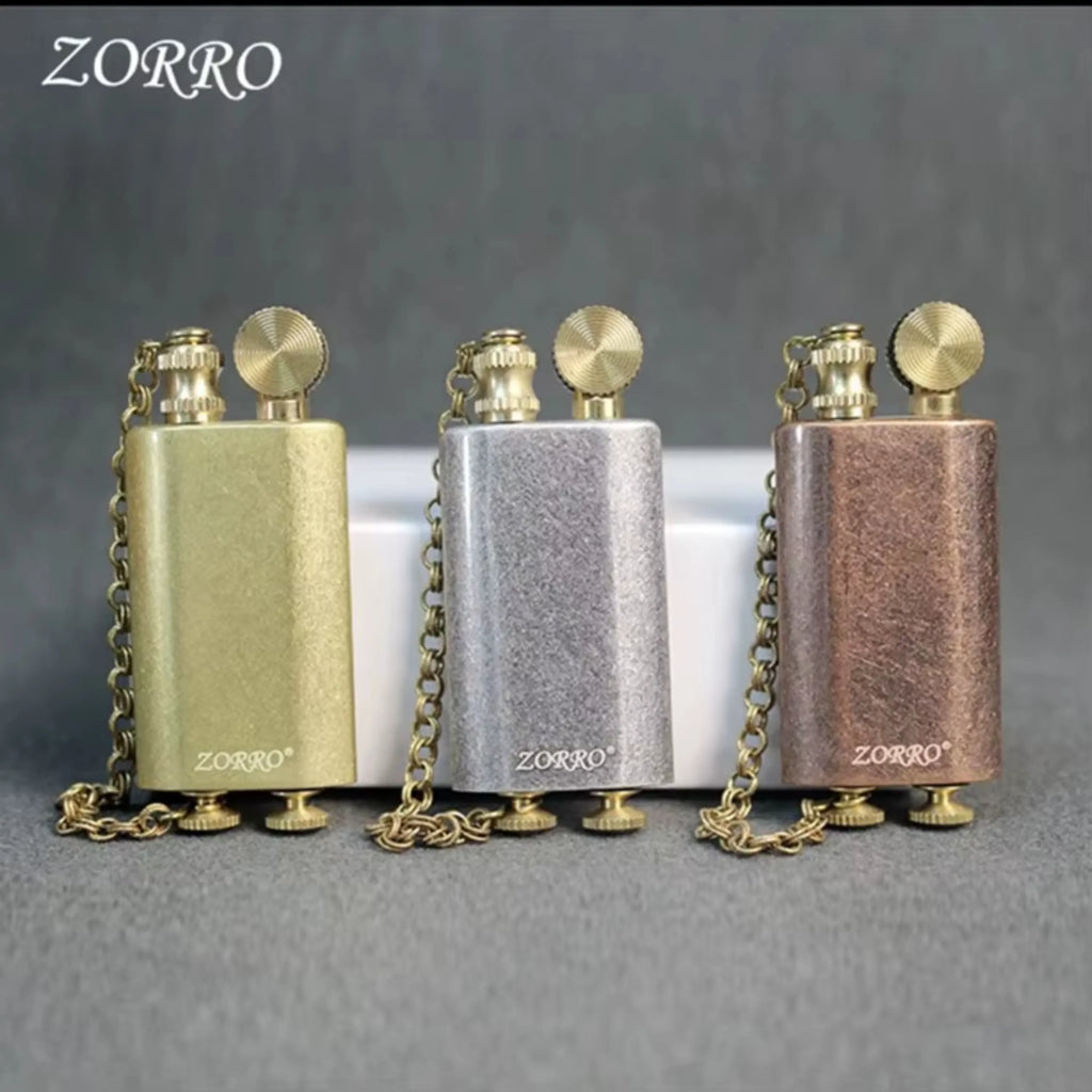 Zorro Z1967 Vintage Mechanical  Retro Lighter with Chain