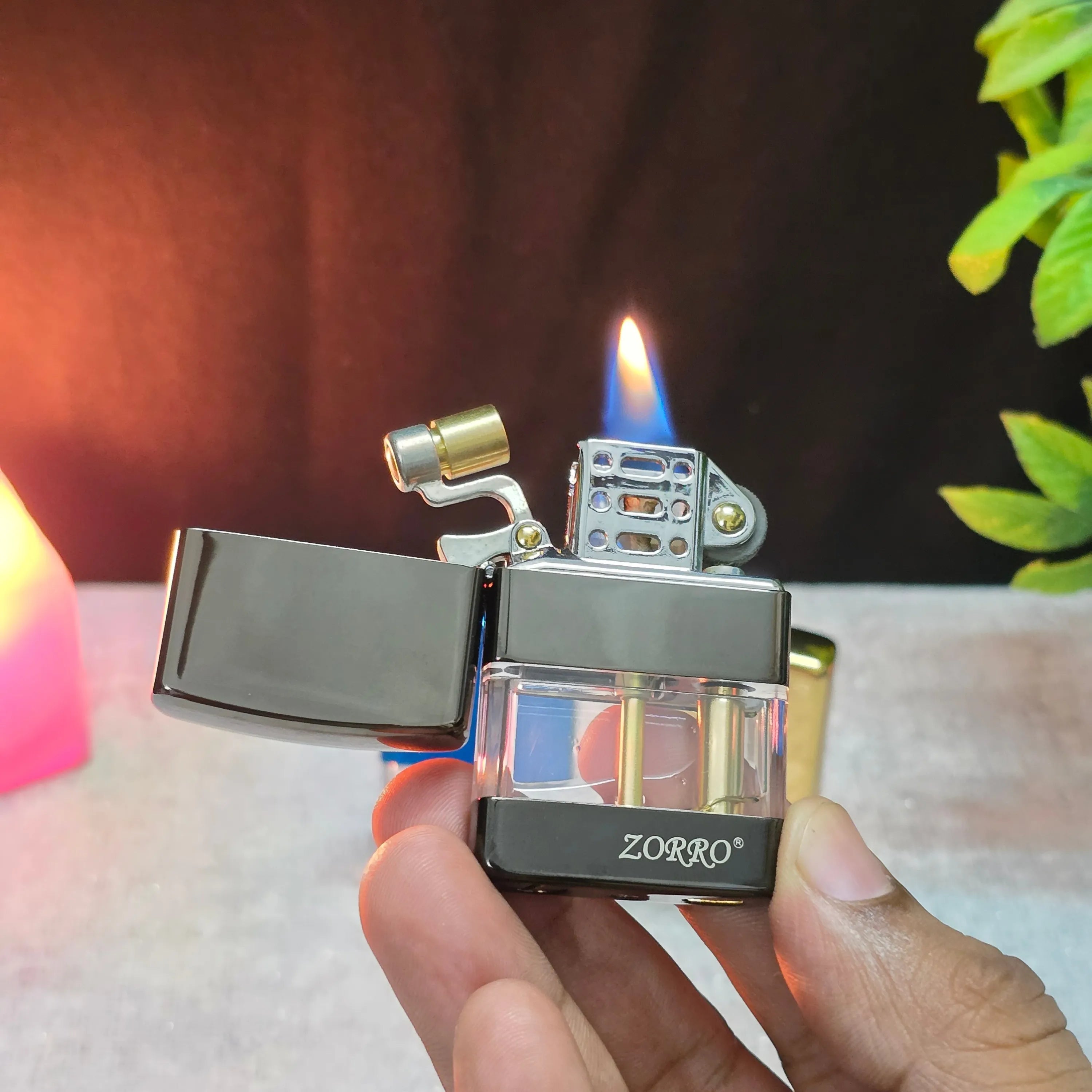 ZORRO Z220 Rizz Transparent Fuel Chamber Kerosene Lighter