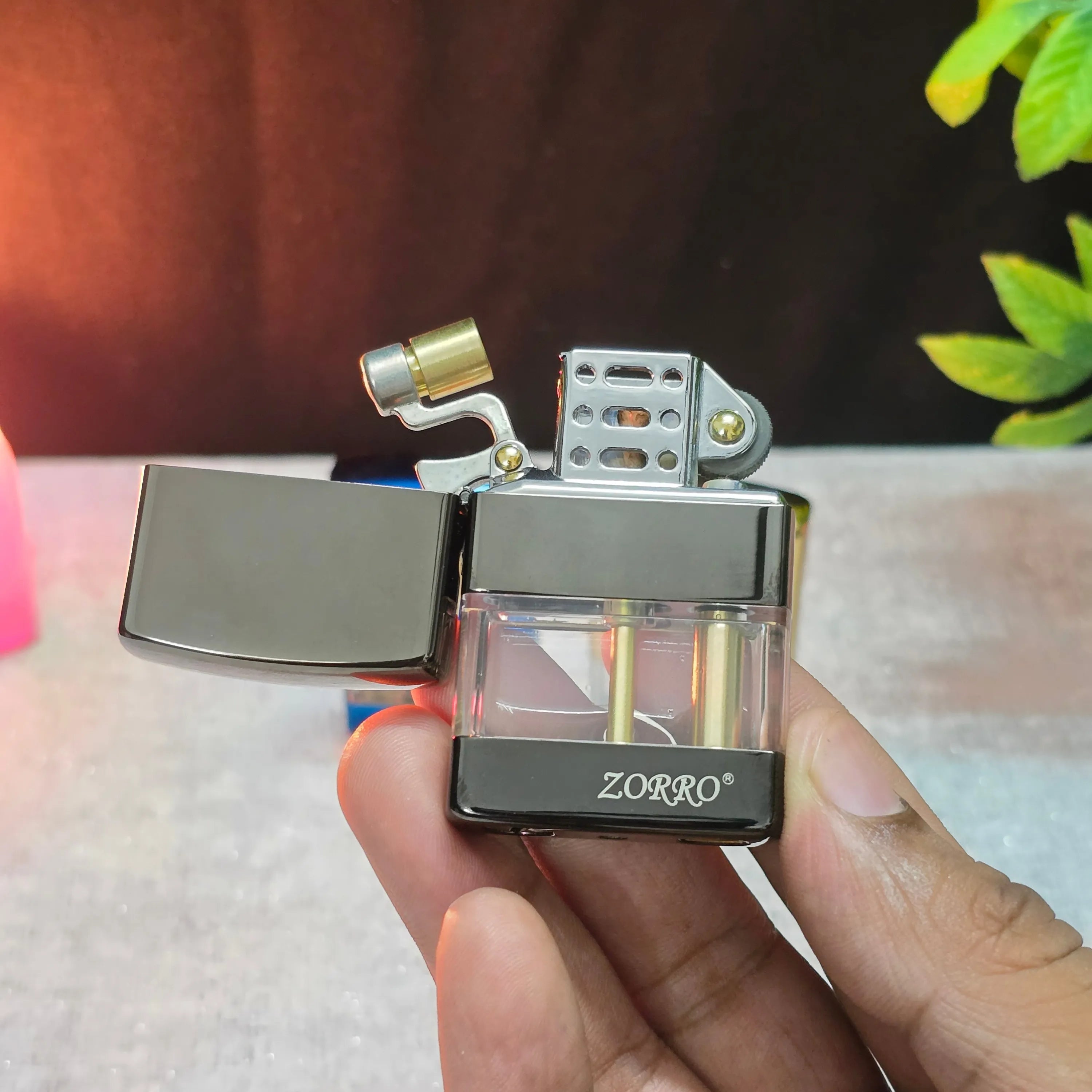 ZORRO Z220 Rizz Transparent Fuel Chamber Kerosene Lighter