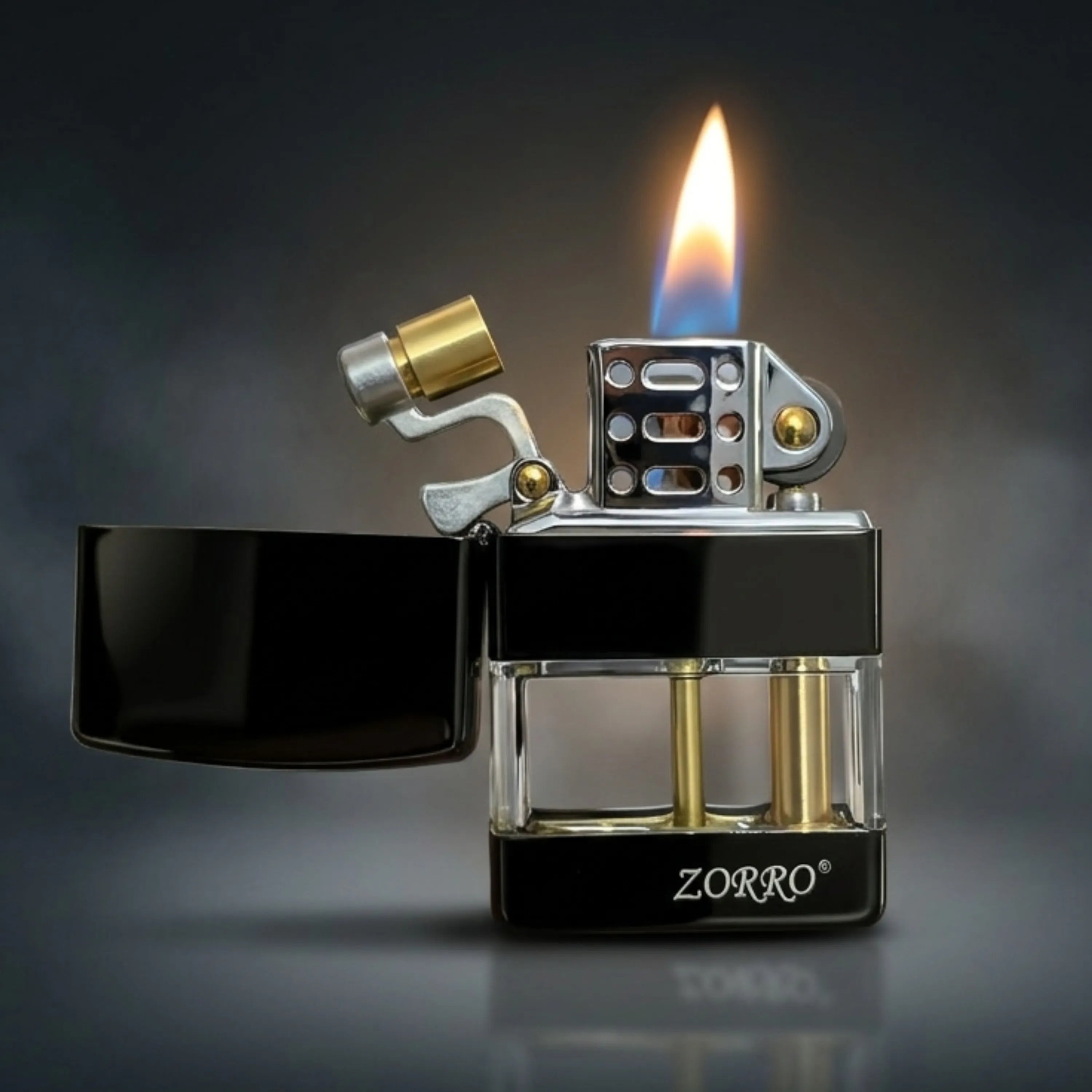 ZORRO Z220 Rizz Transparent Fuel Chamber Kerosene Lighter