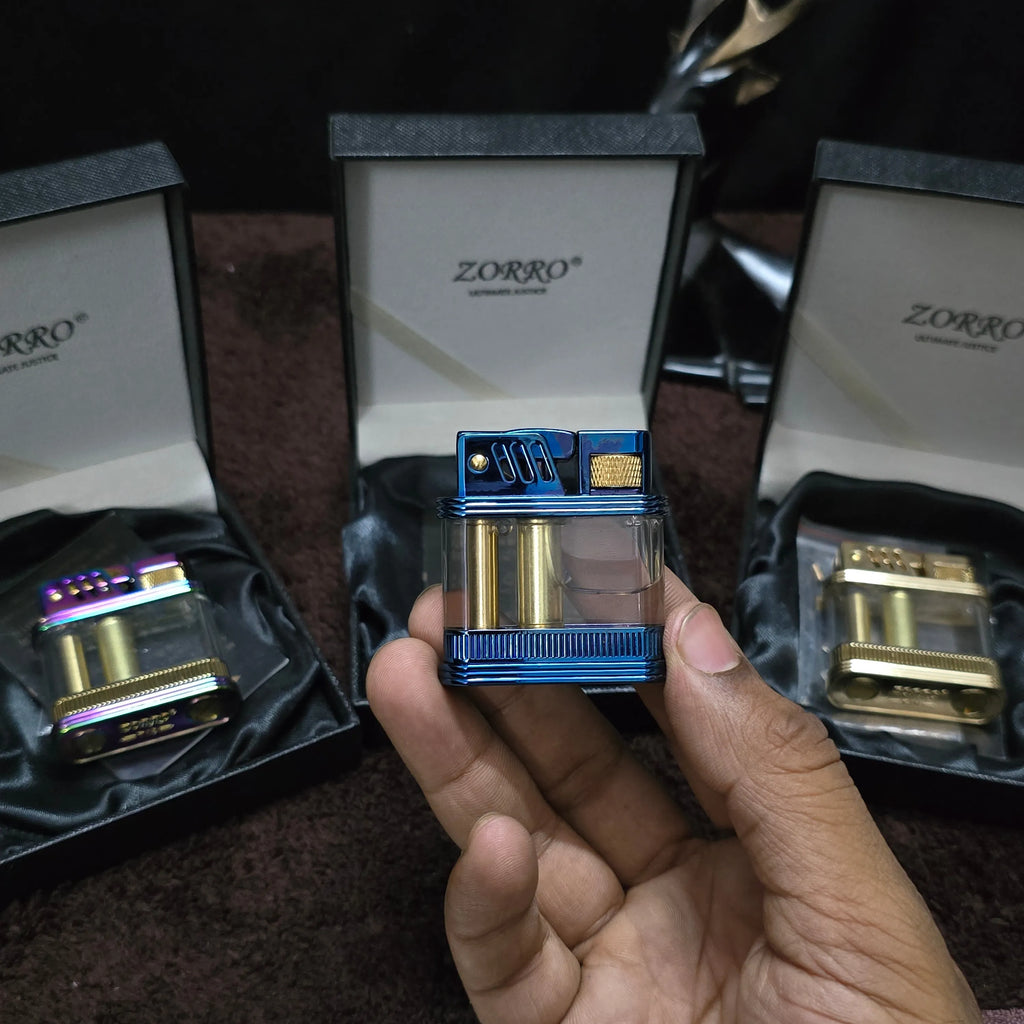 Zorro Z716 Retro Transparent Oil Lighter