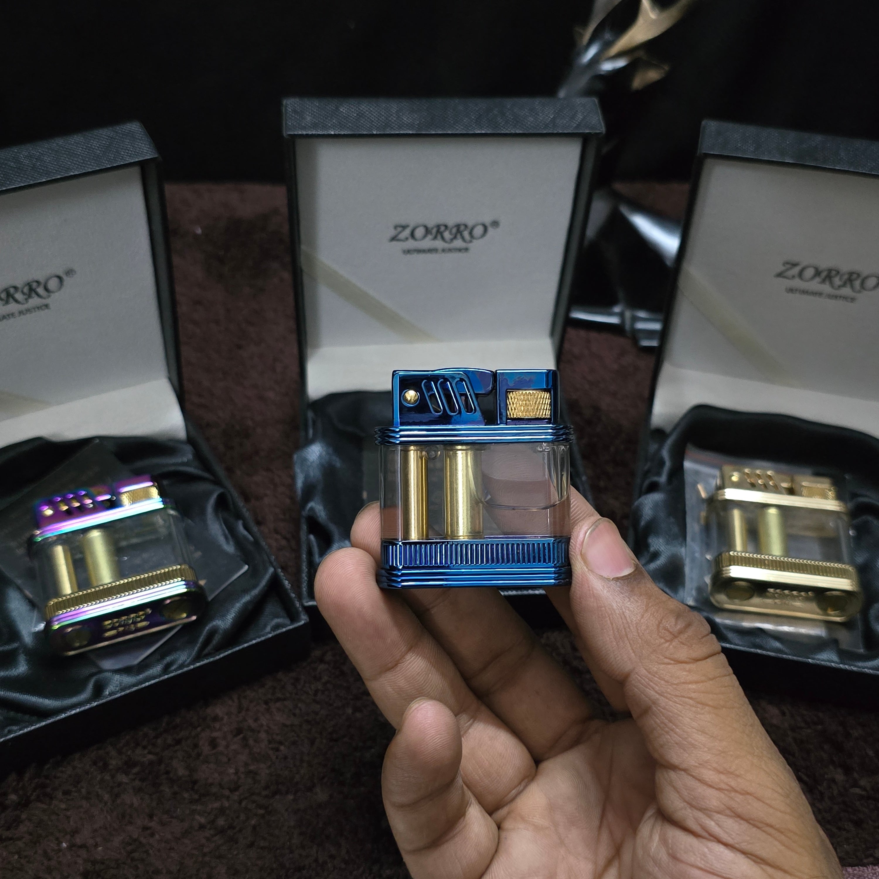 Zorro Z716 Retro Transparent Oil Lighter