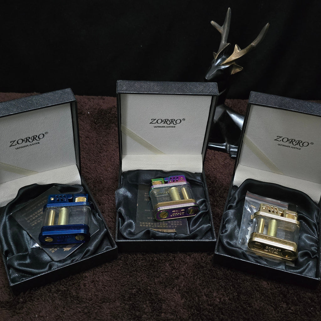 Zorro Z716 Retro Transparent Oil Lighter
