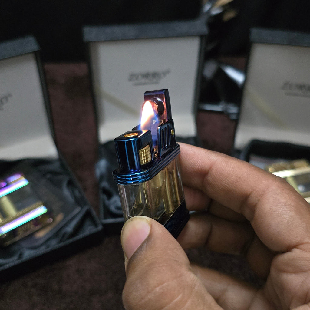 Zorro Z716 Retro Transparent Oil Lighter