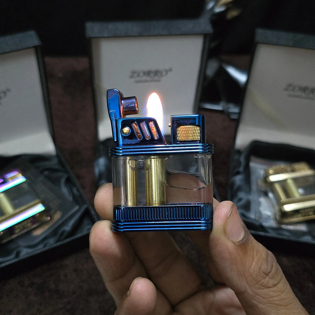 Zorro Z716 Retro Transparent Oil Lighter