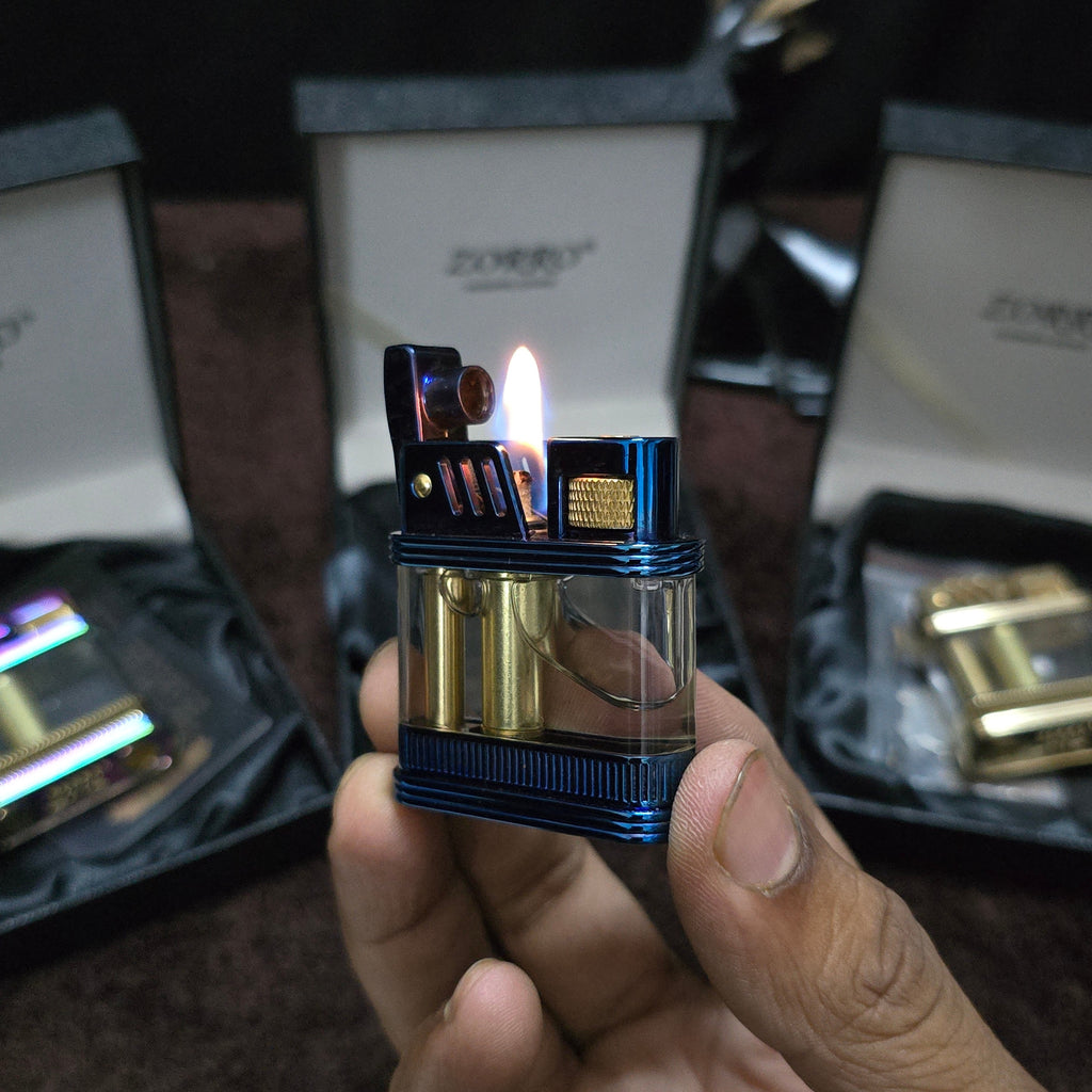Zorro Z716 Retro Transparent Oil Lighter