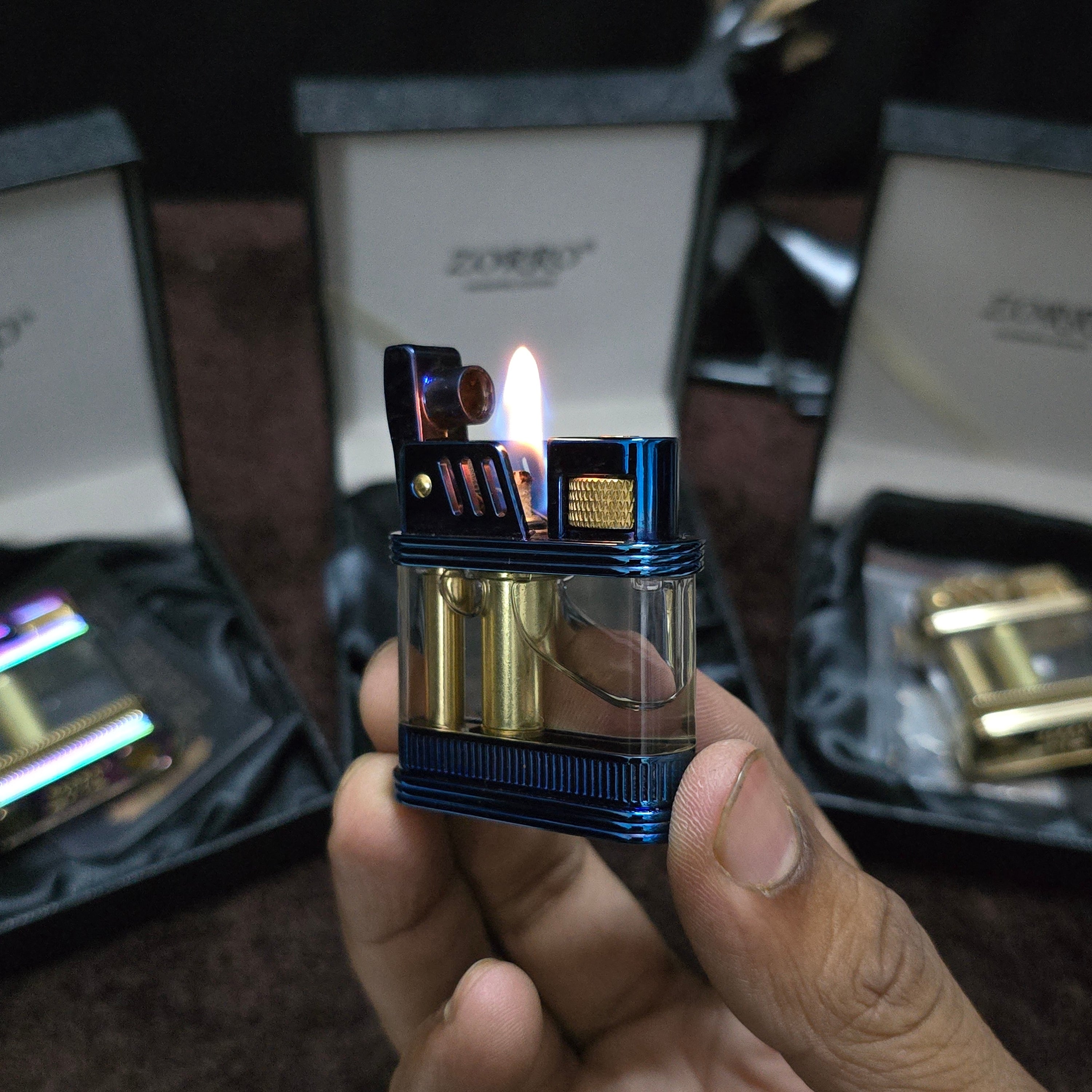Zorro Z716 Retro Transparent Oil Lighter