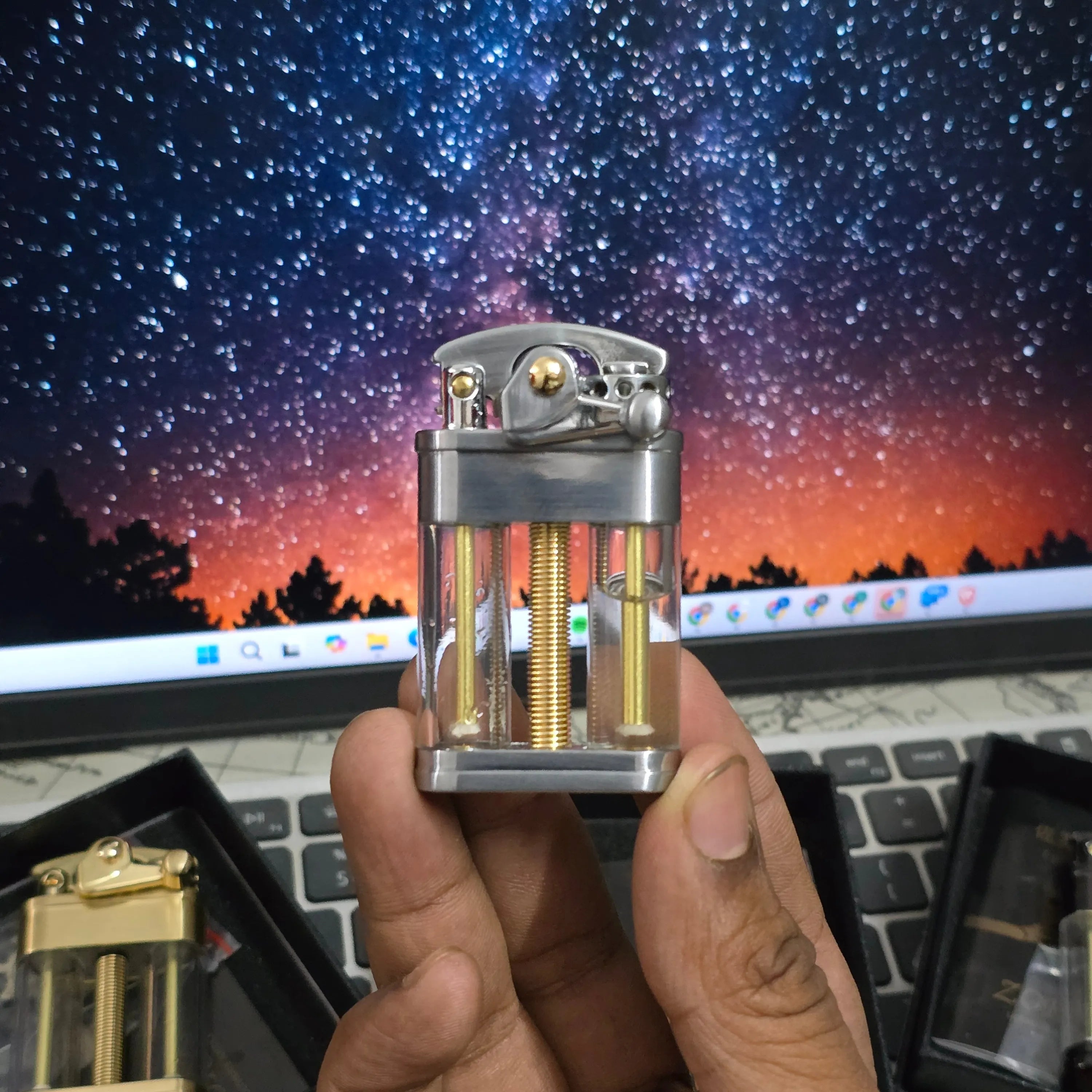 Zorro Z721 Transparent Double Tank Kerosene Oil Lighter