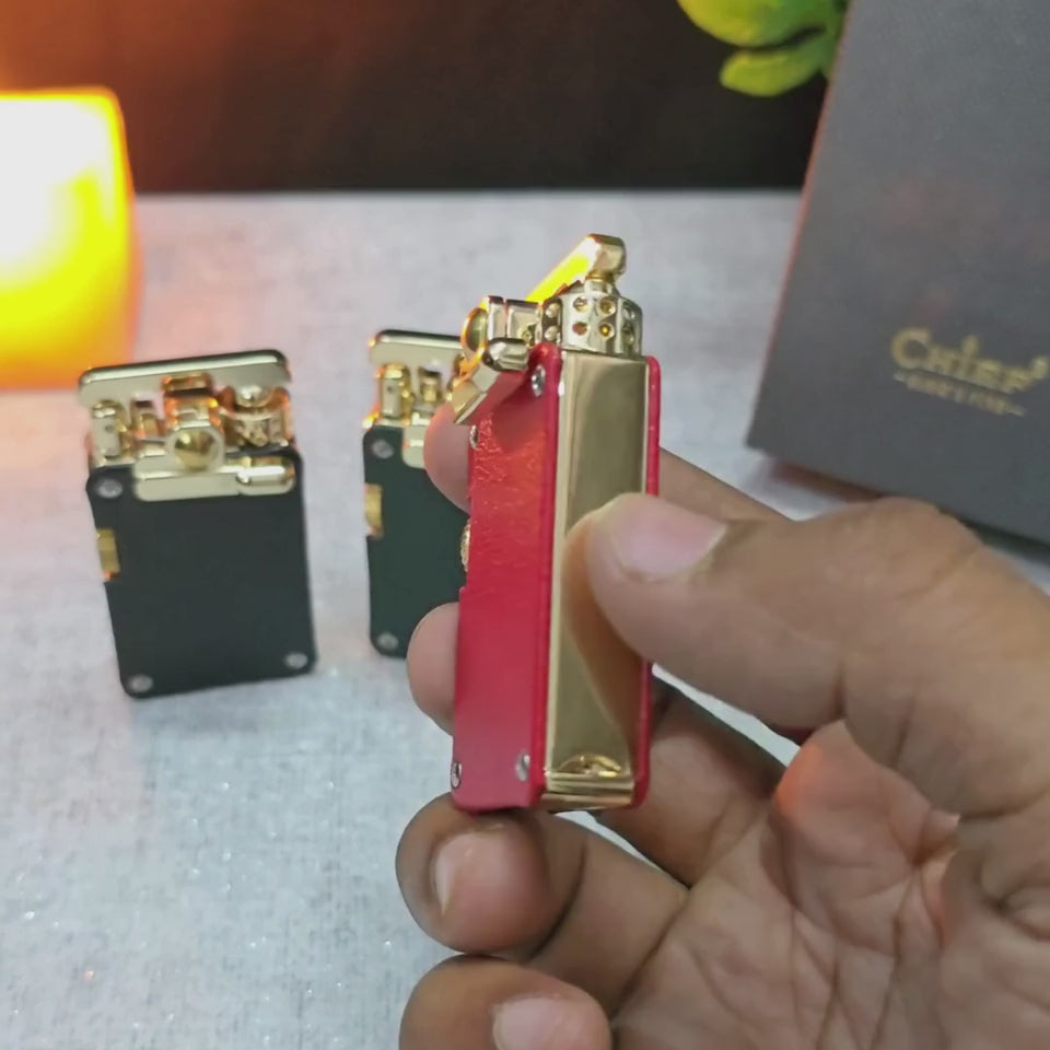 CHIEF 708 Rocker Arm Leather Oil Lighter