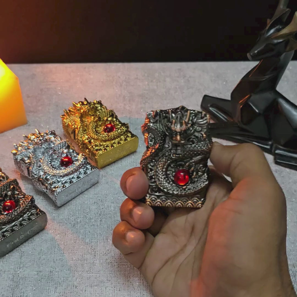 ALA FLAME 3D DRAGON Vintage Liquid Fuel Lighter