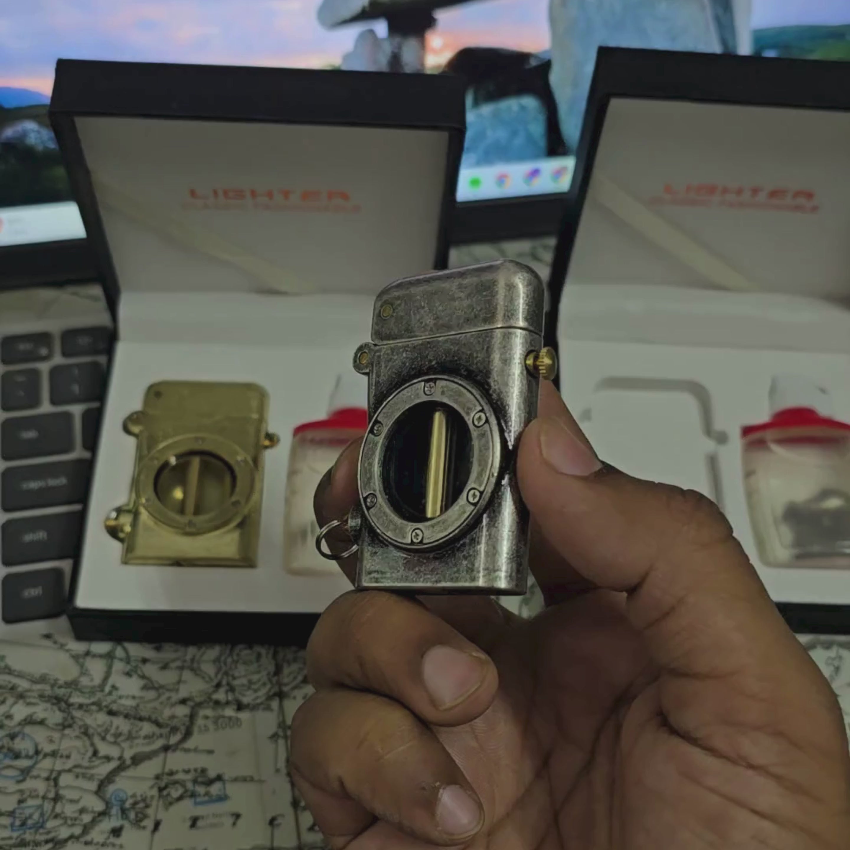 ALA FLAME Rotary Retro Trench Lighter