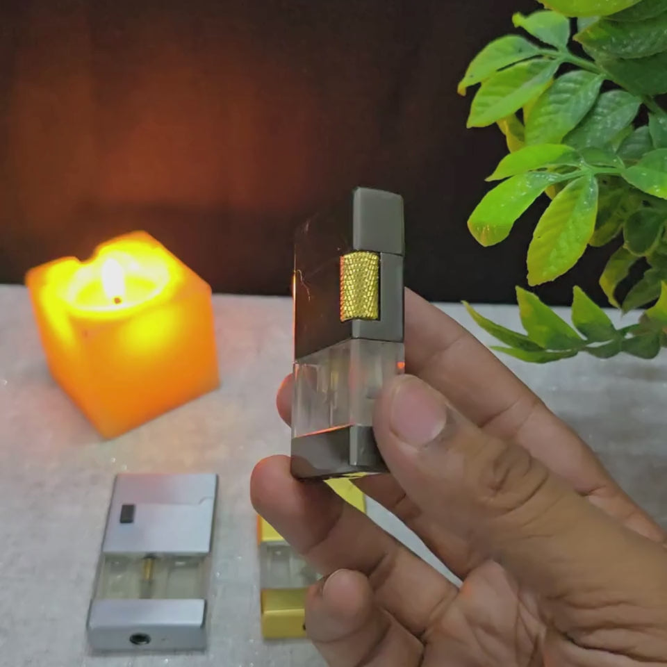 ALA FLAME TwinBeam Dual Flame Transparent Tank Lighter