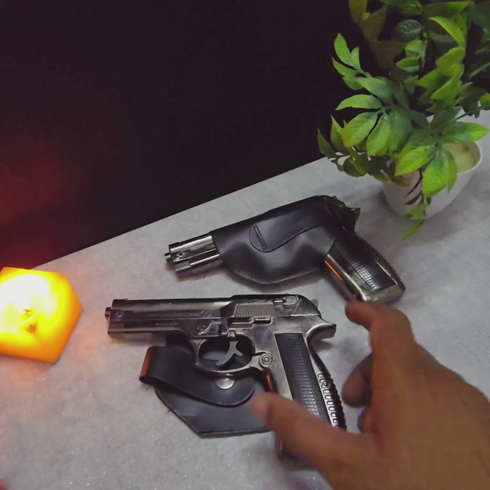 ALA FLAME 608 Reloaded Gun Lighter – Heavy Metal Windproof Jet Flame Lighter